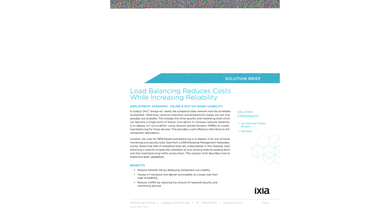 Load Balancing Reduces Costs While Increasing Reliability